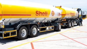 A tanker at one of Shell's distribution depots