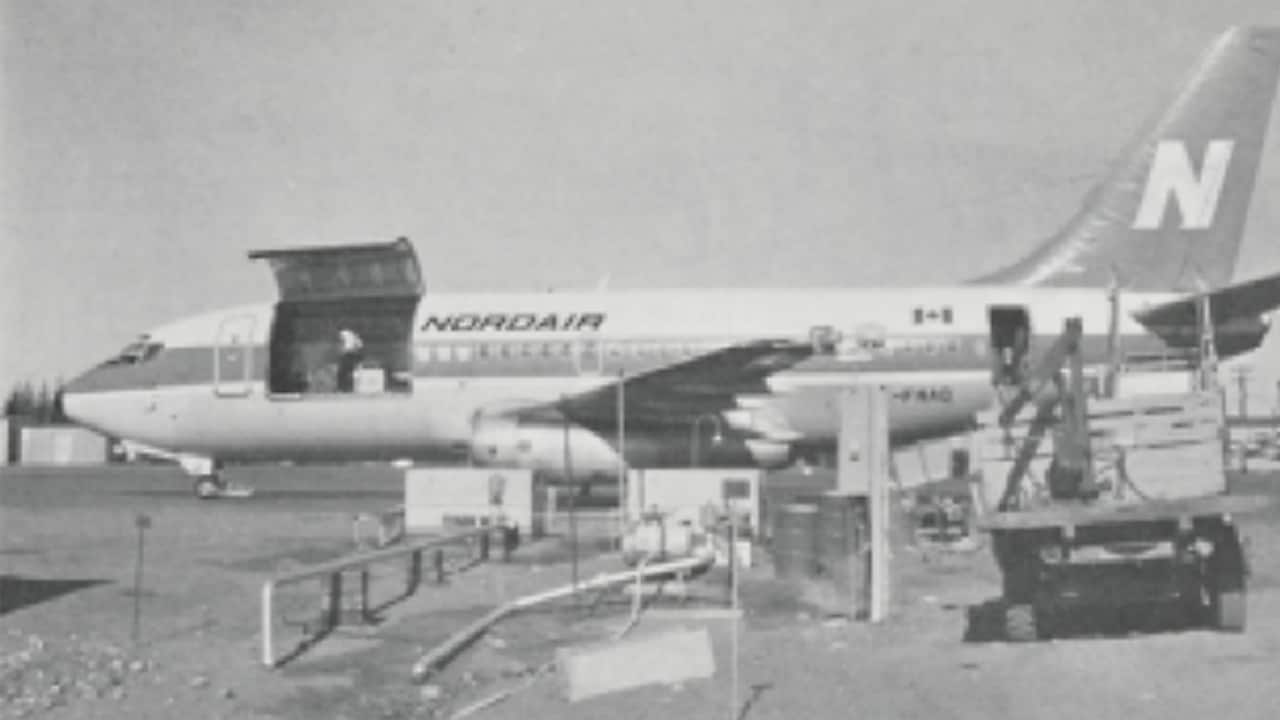 Side view of old plane
