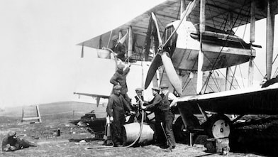 photograph of Alcock and Brown’s aircraft
