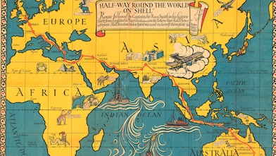 Map of Africa and Australia