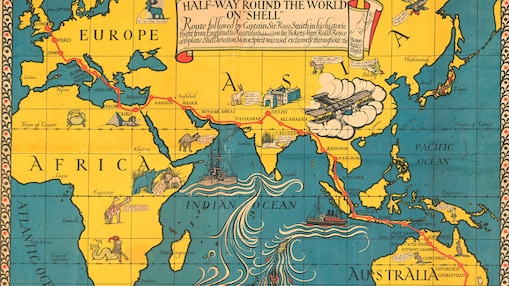 Map of Africa and Australia