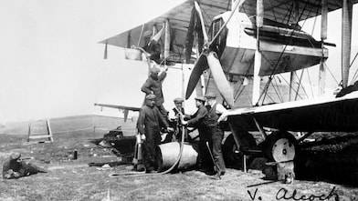 photograph of Alcock and Brown’s aircraft