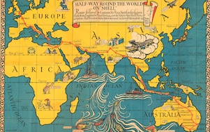 Map of Africa and Australia
