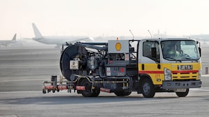 Shell fuel truck