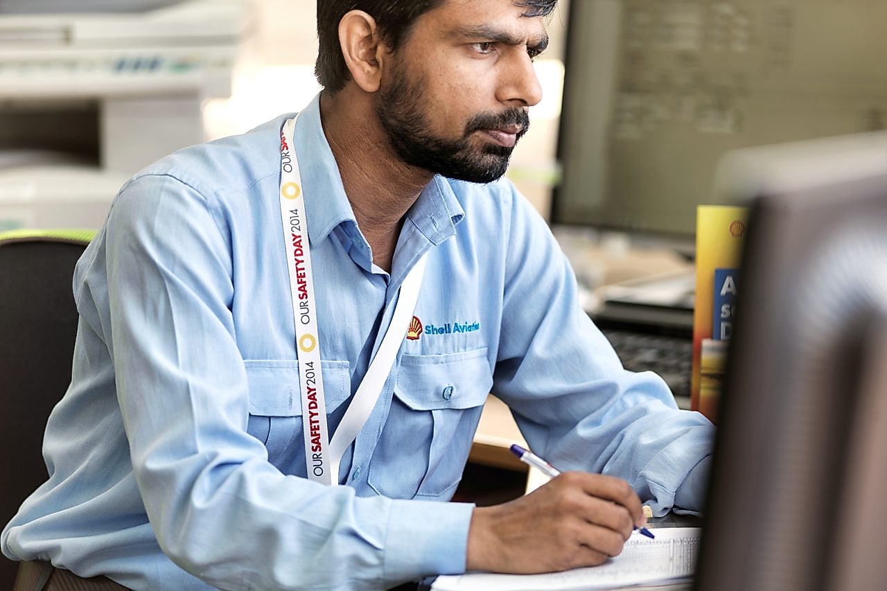 man planning about refuelling operations