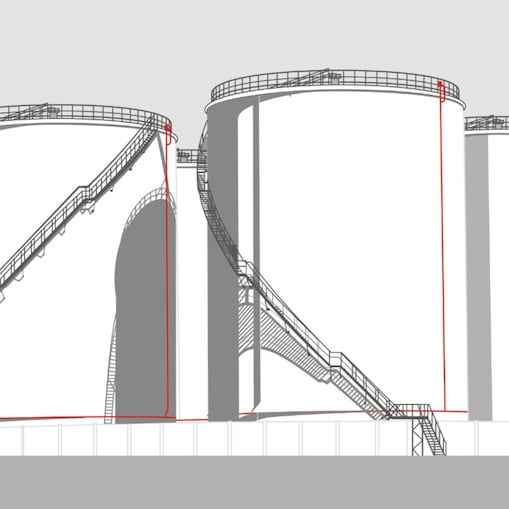 Each in-service tank daily