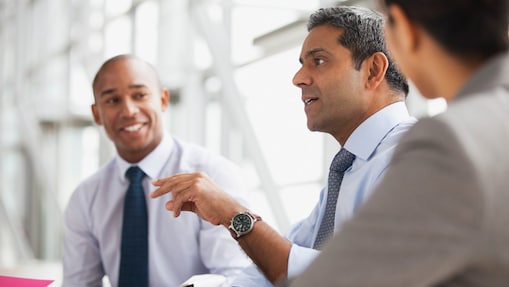 Business team having a conversation