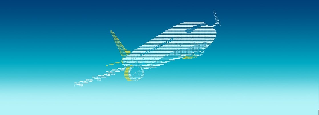 Plane taking a turn in air
