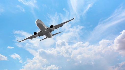 aeroplane in blue sky