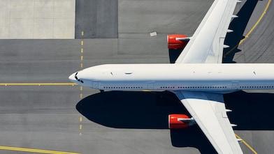 Plane on runway