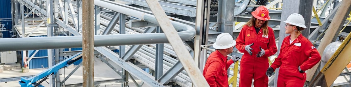 Workers working on the site
