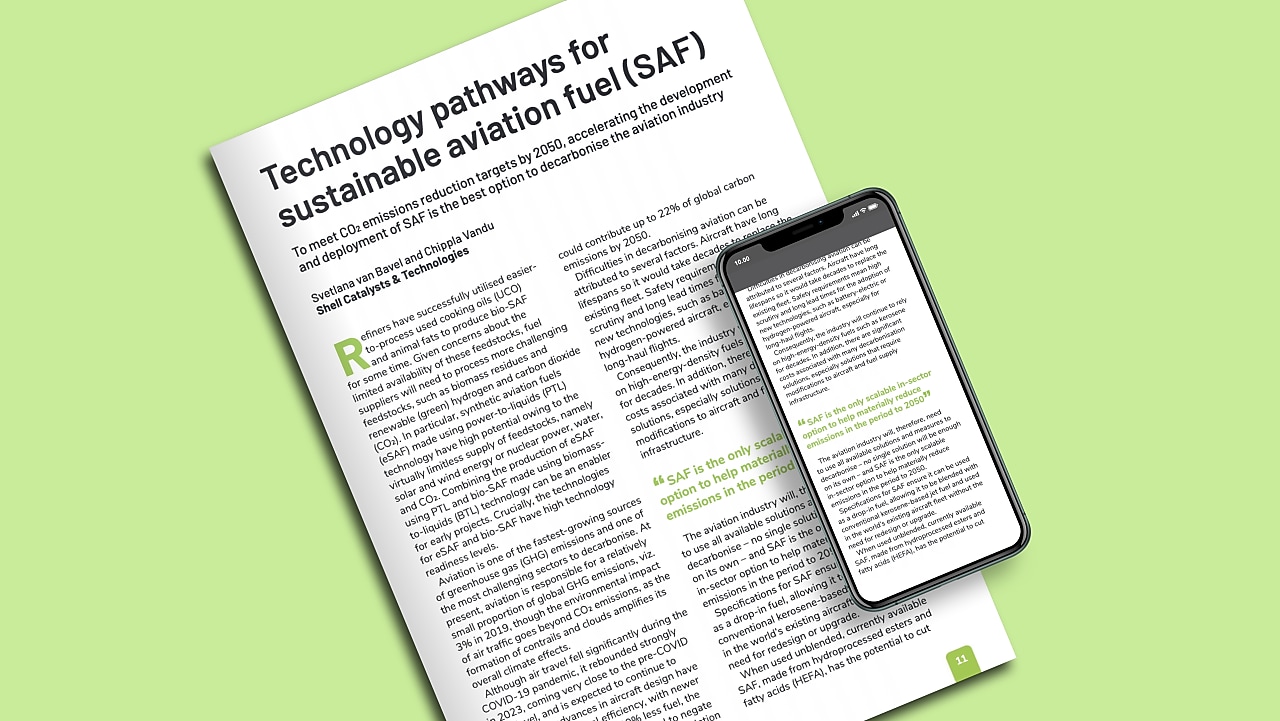 Decarbonisation Technology Magazine Article: Technology pathways for sustainable aviation fuel
