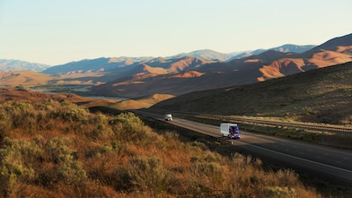 Truck on highway road