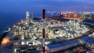 Ethylene Oxide Production unit at Shell Eastern Petrochemicals Complex in Singapore. 