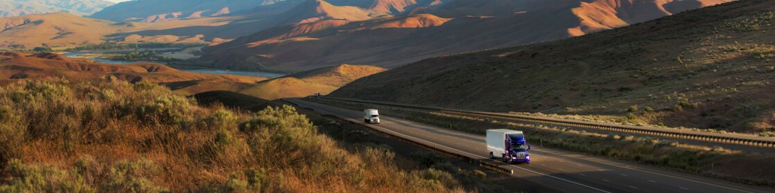 Truck on highway road