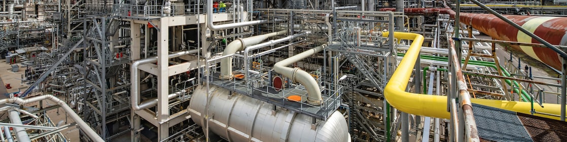 Pernis Refinery, Rotterdam. Pernis, Netherlands. Holland.