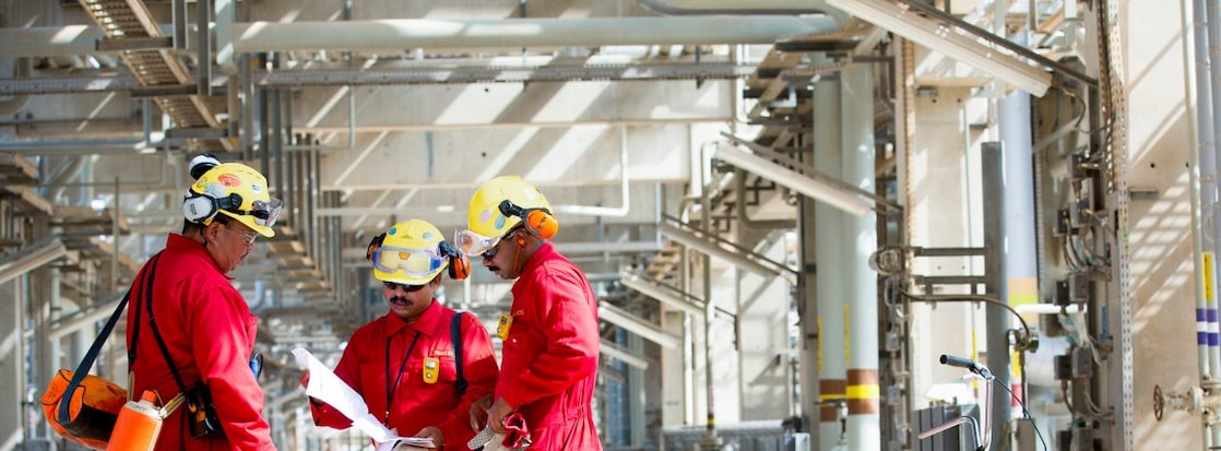 Refinery revamp faq three shell employees discussing