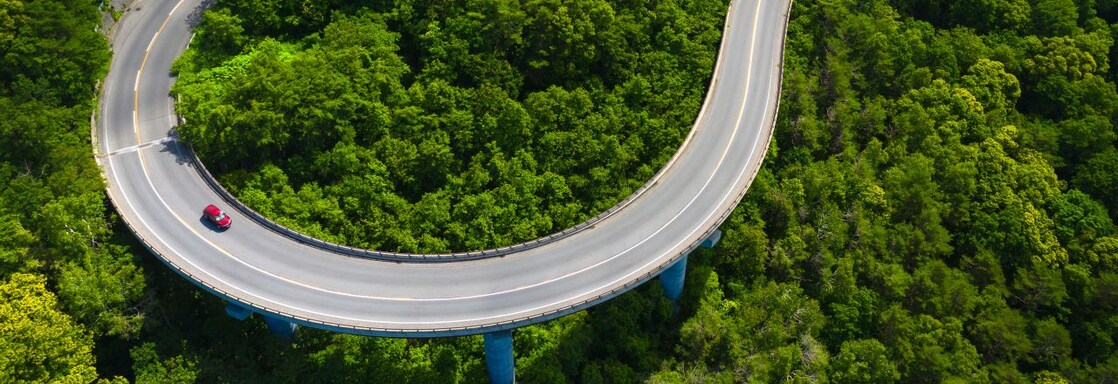 Road through mountains, Satoyama, Japan