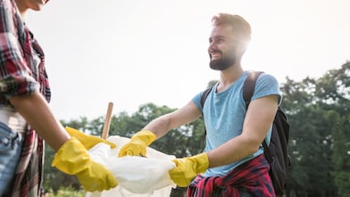 Man Recycling