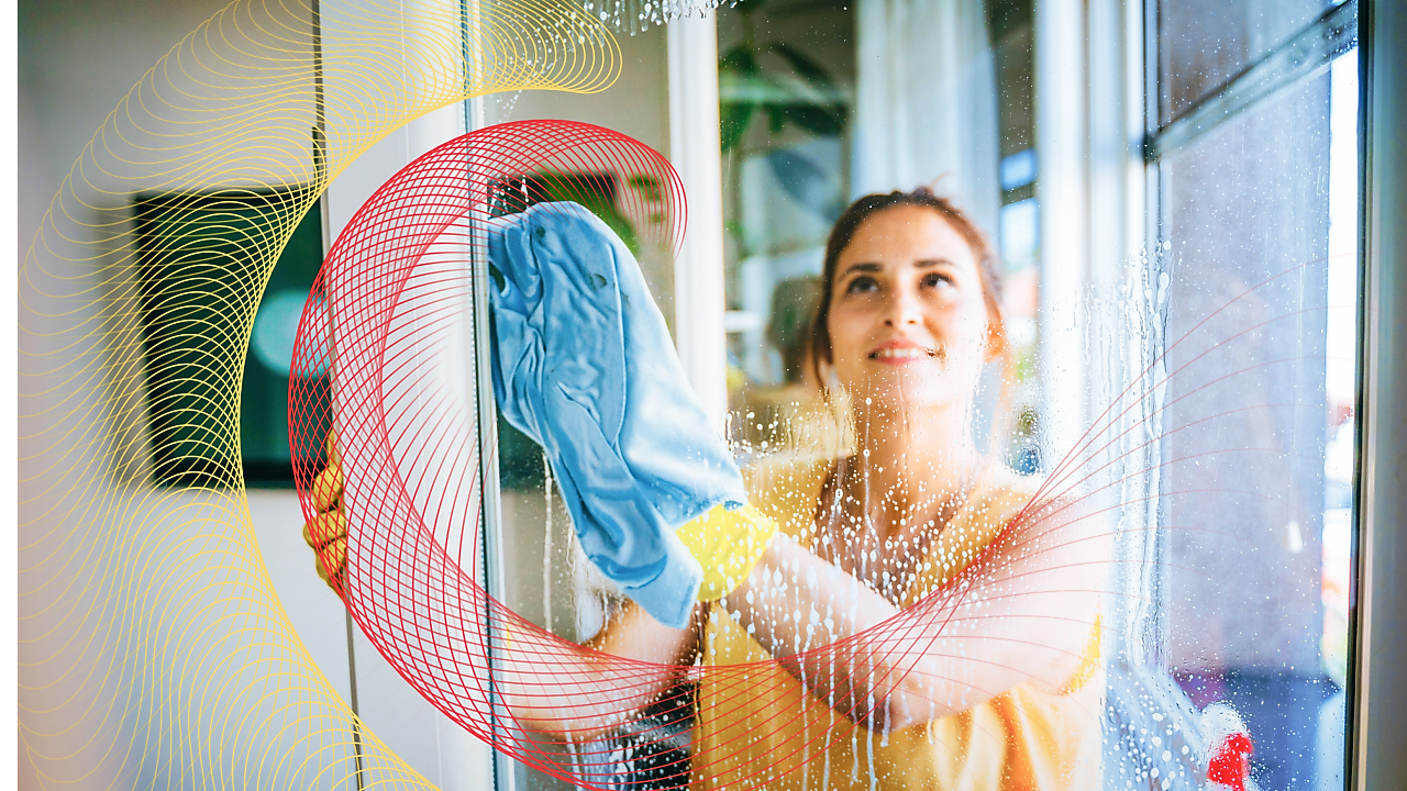 woman looking at top