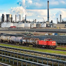 Railway train in Refinery Plant