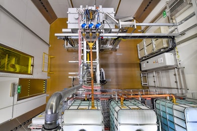 Top view of the experimental unit