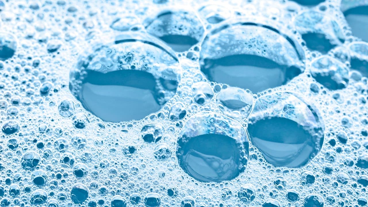 blue water bubbles