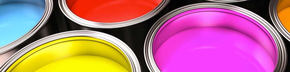 Various colors of paints