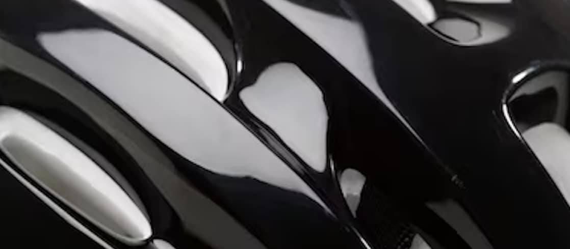 chemicals stryene monomer close up of some black plastic