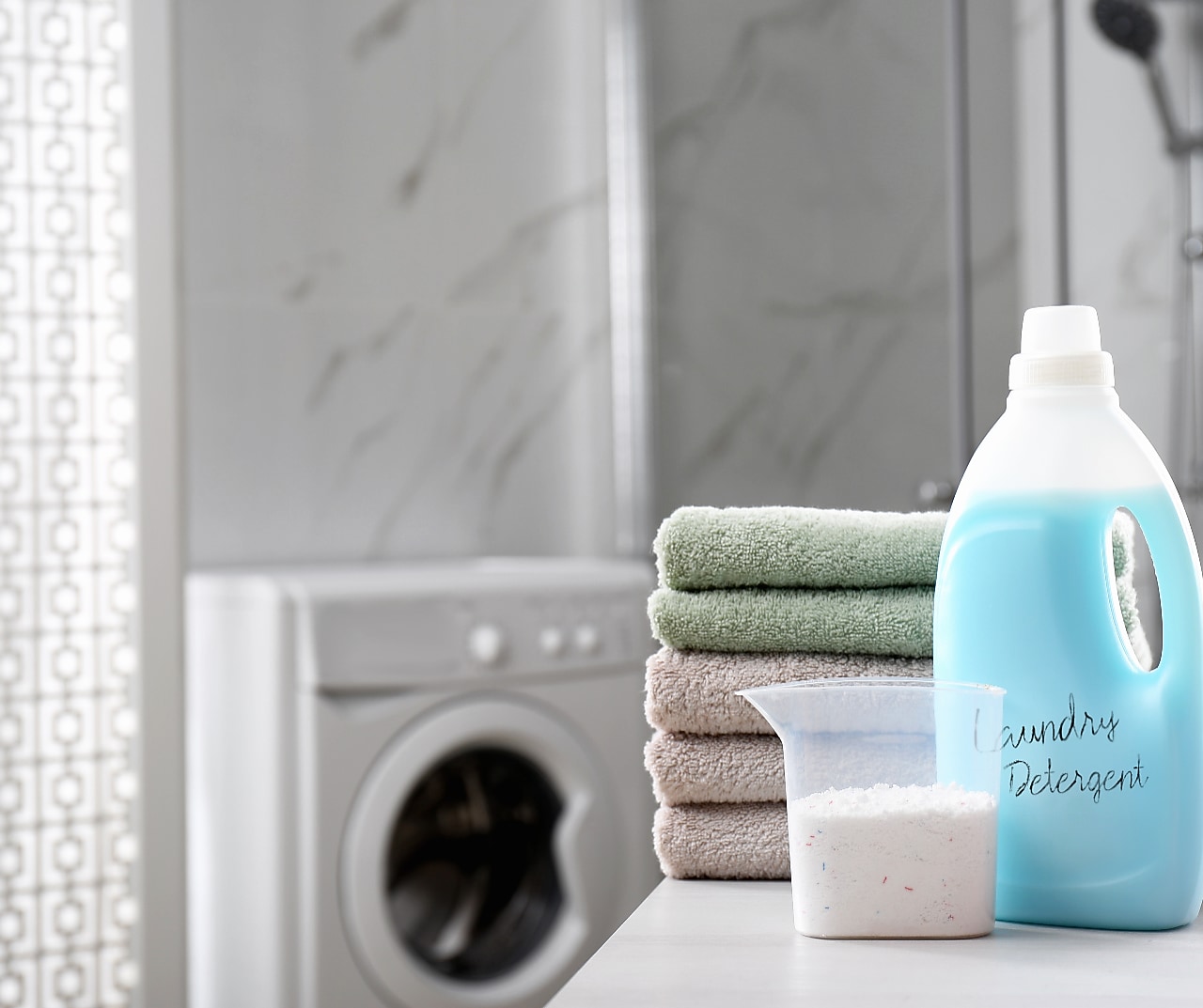 Product display with washing machine