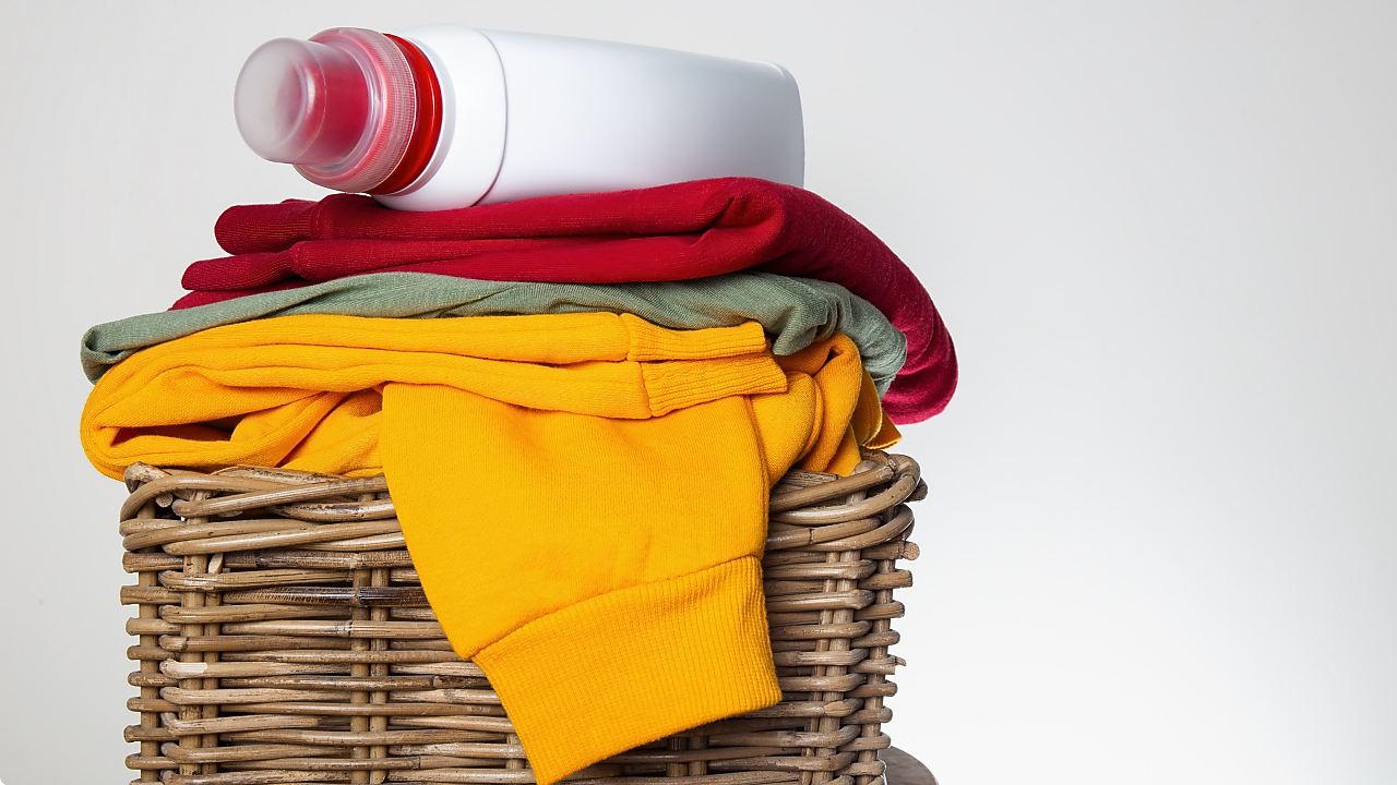 Cloths folded and kept in tub