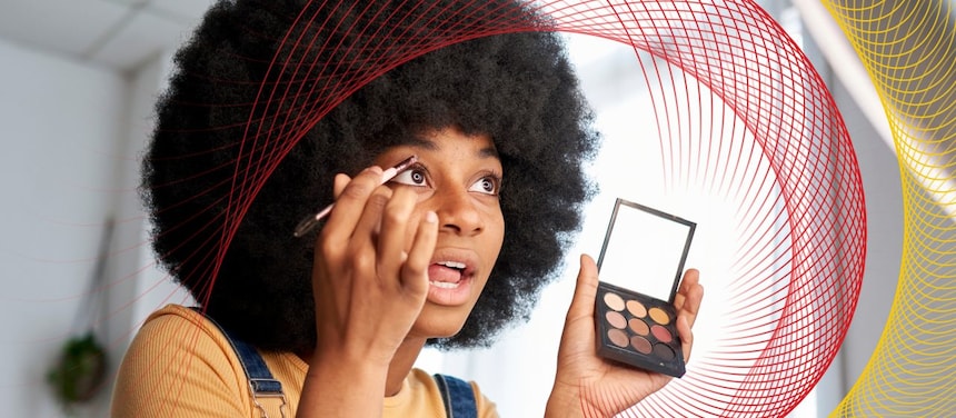 Girl doing makeup