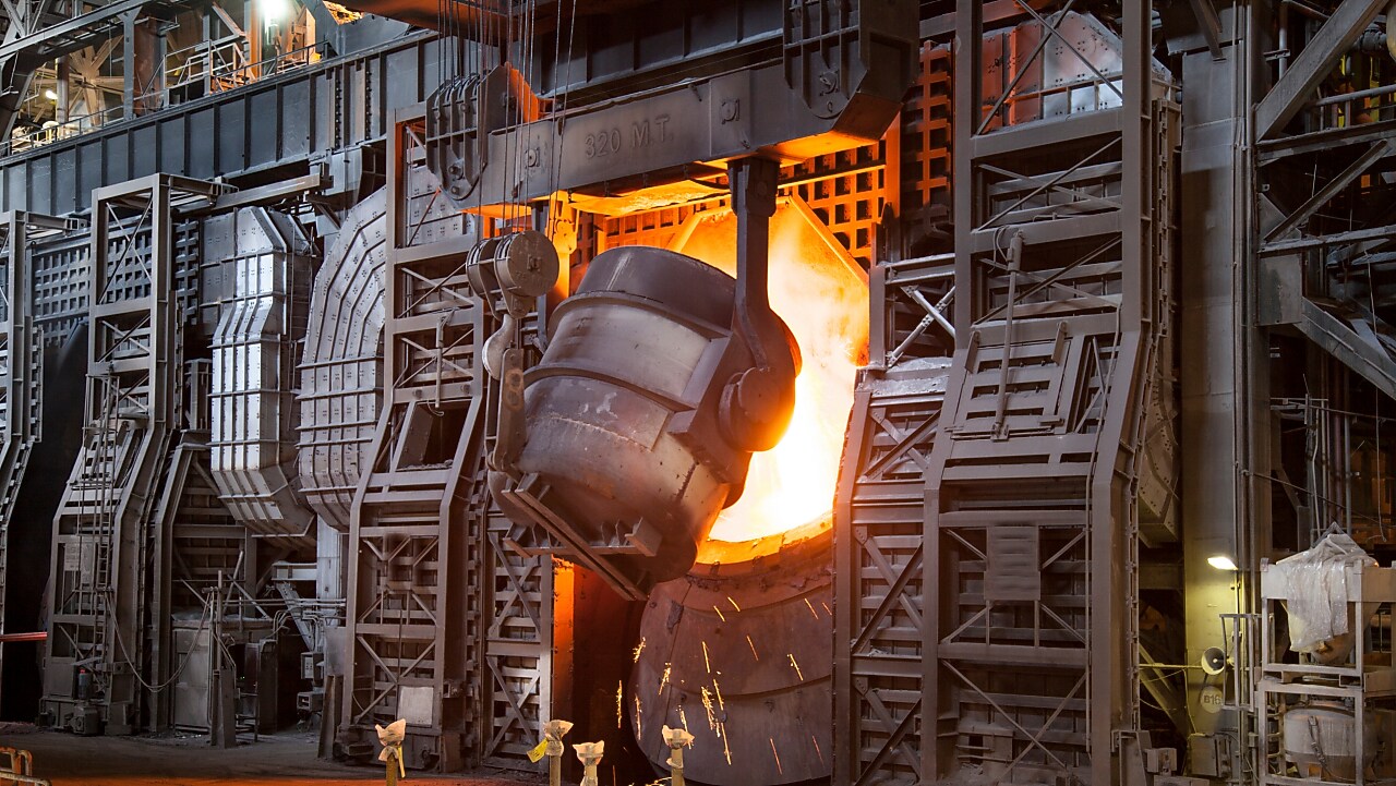 A cauldron in a factory