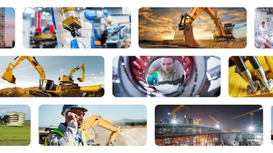 Excavator loader machine during earthmoving works outdoors at construction site