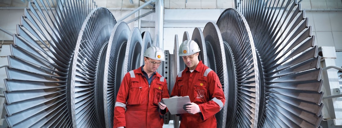 Shell Lubricants Solutions Experts in a production plant