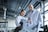 Scientists working in laboratory