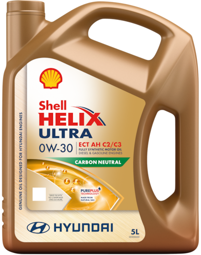 Shell Helix and Hyundai co-branded, carbon neutral product bottle