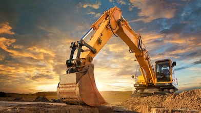 Digger on a construction