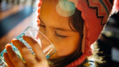 Girl drinking water