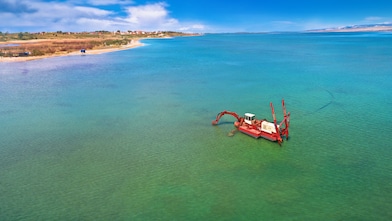 Dredging in bay