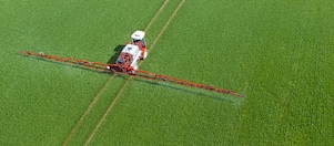 Wide Harvester in field