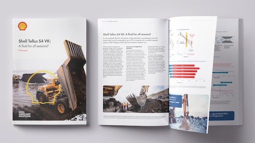 Brochure mockup of the Shell Tellus S4 VK Whitepaper
