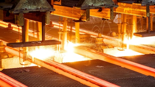 Machinery creating sparks