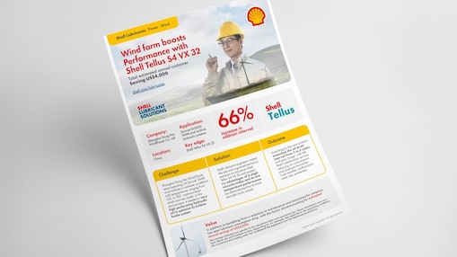 Brochure mock up of the Shell Tellus S4 VX case study
