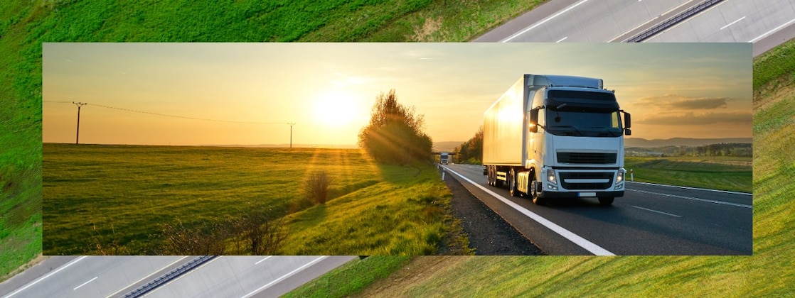 Truck on a highway
