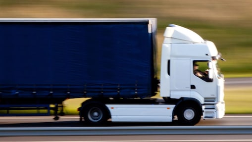 Image of truck on a motorway
