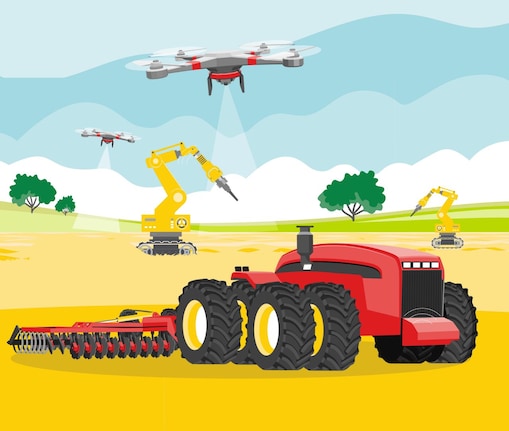 Illustration of farming equipment