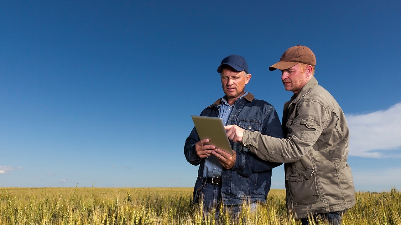  Two farmers conversing