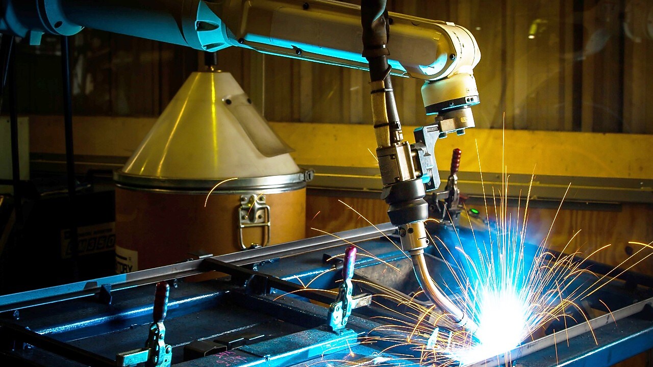 Robotic arm in production