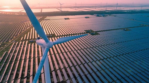 Wind turbines and solar panels